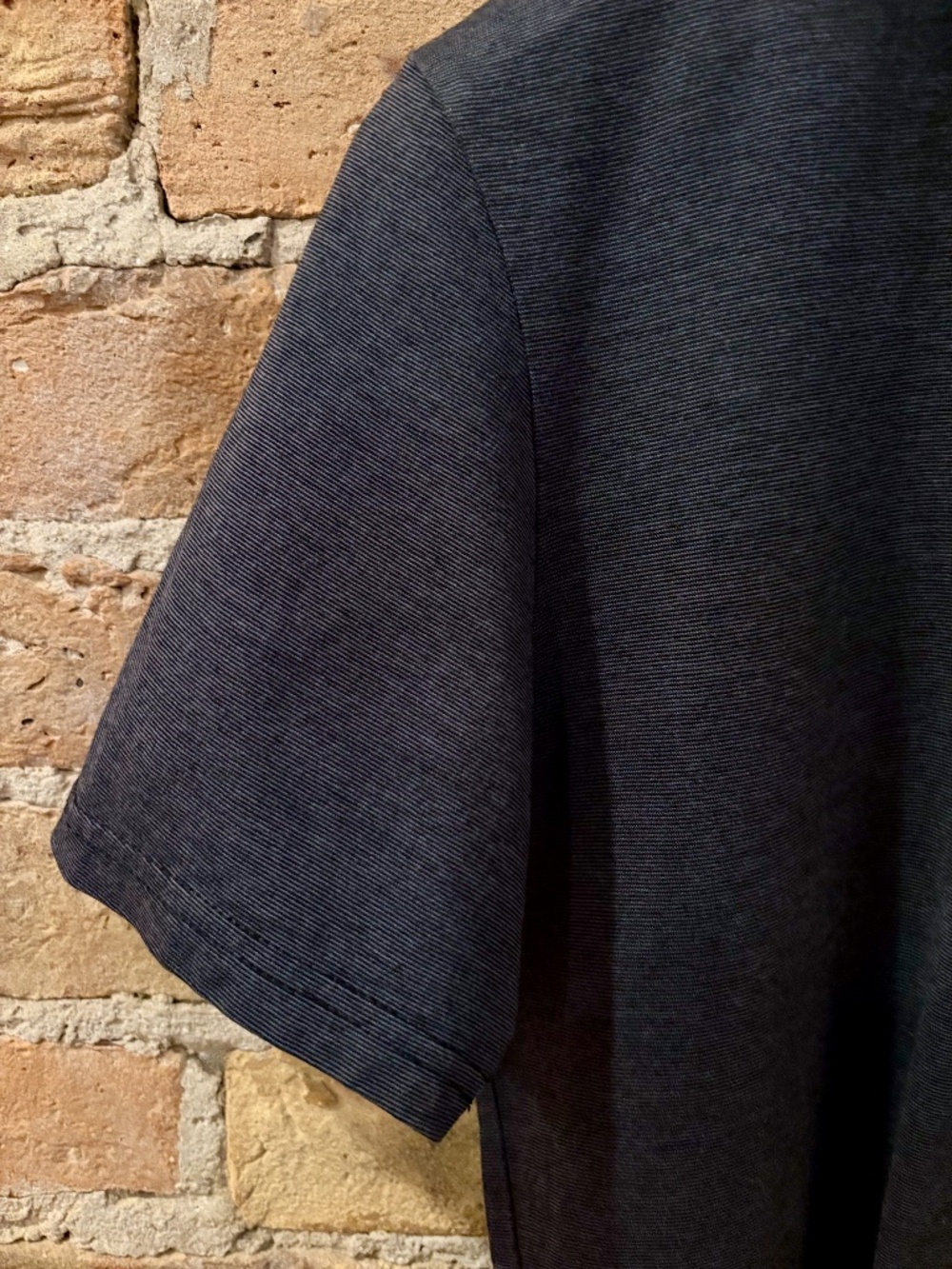 H&M 3 Shirts: Gray Polo, Black Sleeveless T-Shirt, Blue Short Sleeve Button-Up - Picture 5 of 16
